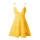 thumbnail image 5 of Vestido midi de verano sin mangas con cuello en V y corte A para mujer - Vestido de playa con volantes de poliéster, 5 of 7