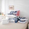 thumbnail image 4 of 3D Airplane Queen Comforter Set - 7 Pieces Bed in A Bag Aircraft Comforters,American Flag Bedding Sets with Comforter,Flat Sheet,Fitted Sheet and Pillowcases & Shams, 4 of 5