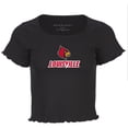 thumbnail image 2 of Women's Black Louisville Cardinals Baby Top T-Shirt, 2 of 3