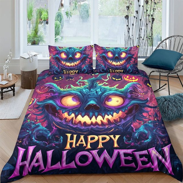 Home Bedclothes Halloween Comforter Cover Set Kids Adult Newly Design Bedspreads Bedding Cover Set
