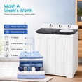 thumbnail image 6 of TABU 17.6lbs Portable Washing Machine,Electric Twin Tub Wash&Spin Combo for Apartment,Gray, 6 of 10