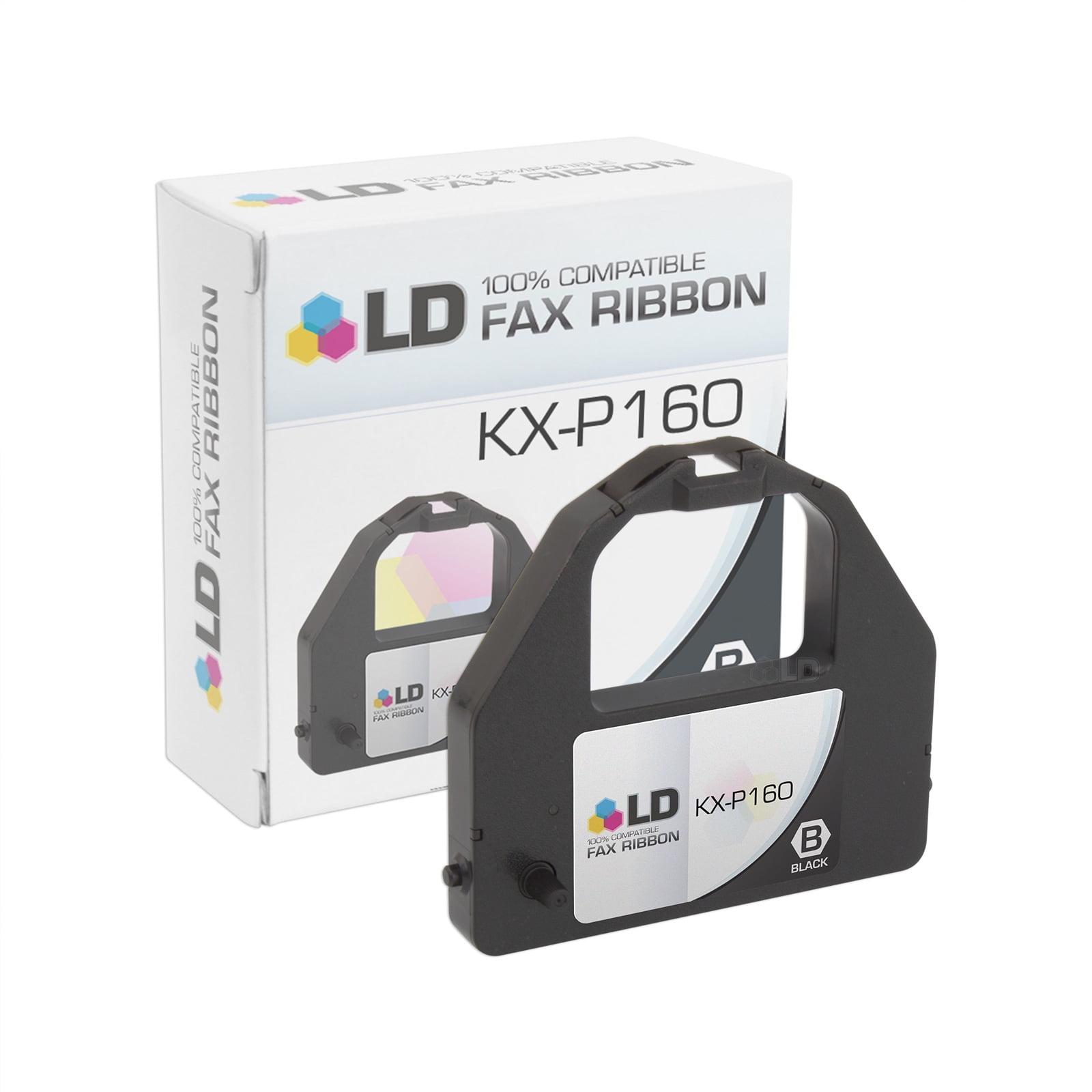 Black LD Compatible Printer Ribbon Cartridge Replacement for Panasonic KX-P150 
