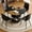 Black&Wood Table+4 Black Chairs(Style 3), variant on ExtraLco 7 Piece Round Dining Table Set for 6, 47.3" Wood Kitchen Table with 2-Tier Storage Shelf and 6 Brown Tech Fabric Chairs, Modern Dining Room Set for Apartment Breakfast Nook