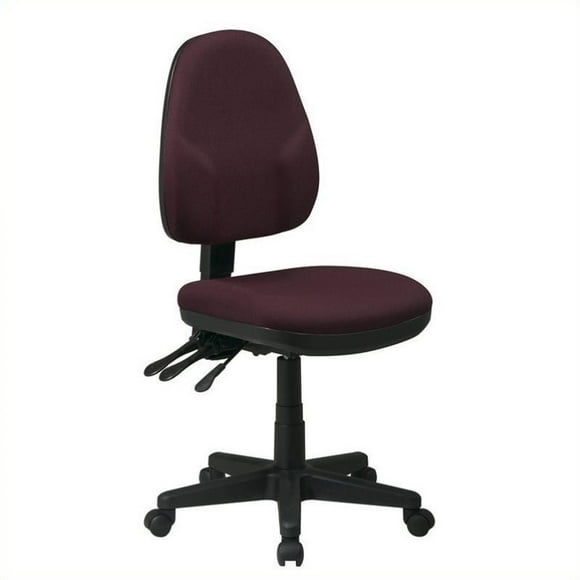 Office Star Chaise de Bureau Ergonomique à Double Fonction avec Hauteur de Dossier et d'Assise Réglable, Mi-Hauteur, Tissu Dillon Stratus