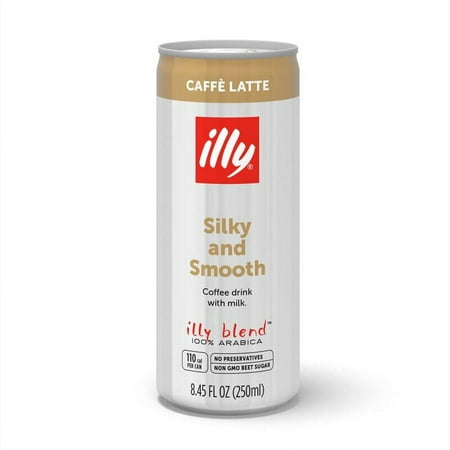 illy Ready To Drink Coffee Caffe Latte 8.5 Fl Oz Cans (12-Pack)