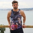 thumbnail image 6 of Fuzoiu Astronaut In Cosmic Garden Print Men's Workout Tank Tops,Sleeveless Gym Shirt Quick Dry,Fitness Bodybuilding T-Shirt,Muscle Athletic Workout Tee-3X-Large, 6 of 7