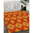thumbnail image 3 of Ahgly Company Tapis d'Intérieur Lavables en Machine Rectangulaire Transitionnelle Orange Néon, 8' x 10', 3 of 7