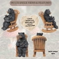 thumbnail image 4 of Black Bear Figurine in Rocking Chair Holding Cub – Rustic Wildlife Decor for Cabin, Lodge, Mountain or Woodland-Themed Spaces, 4 of 7