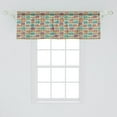 thumbnail image 2 of Ambesonne Hipster Valance Pack of 2, Retro Funky Music Pattern, 54"X18", Multicolor, 2 of 4