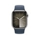 thumbnail image 2 of Smartwatch Apple Series 9 (GPS + Cellular) Caja de acero inoxidable Plata 41MM correa deportiva Azul talla S/M, 2 of 4