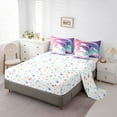 thumbnail image 5 of Manfei Boys Girls Animal Unicorn Bedding Comforter Set 7 Pieces,Dreamy Princess Full Bedding Set Lightweight,Kawaii Gradient Rainbow Fitted Sheet Flat Sheet,Luxury Bedroom Decor,Reversible, 5 of 8
