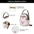thumbnail image 4 of FORMRS Crossbody Bag for Women Quilted Travel Shoulder Cell Phone Purse with Chain Strap Handbag, Hand Drawn Hearts, 4 of 7