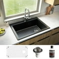 thumbnail image 2 of Karran Usa QT-670-BI-PK1 Quartz Qt 33" Drop In Single Basin Quartz Composite Kitchen Sink, 2 of 5