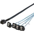 thumbnail image 1 of Internal HD Mini SAS (SFF-8643 Host) - 4X SATA (Target) Angle Cable, SFF-8643 for Controller, 4 Sata Connect To Hard Drive, 1 of 4