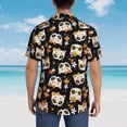 thumbnail image 6 of Daiia Flower Fox Hawaiian Shirt for Men Gentle Cotton Regular Short Sleeve Casual-Small, 6 of 9