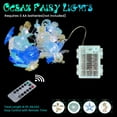 thumbnail image 3 of WWS-Ocean Beach Themed Sea Life Cute Fairy Decorative String Lights Battery Operated, Seahorse Starfish Sea Turtle Clam Nautical Rope Lights Lit by 30 LEDs 10 ft for Holiday Camping Mermaid Wedding, 3 of 4