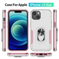 thumbnail image 6 of Dteck for Apple iPhone 15 Plus Case, Military Grade Drop Protective Case fit for Magnetic Car Mount Ring Holder Heavy Duty Hybird Rugged Stand Cover for iPhone 15 Plus 2023, White/Pink, 6 of 11