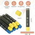 thumbnail image 2 of 12Pcs Lumber Marking Crayons, 2.8" x 0.4" Round Wax Tire Marker Pen Drawing Crayons for Wood Metal(Blue/Yellow), 2 of 6