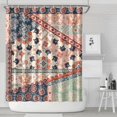 thumbnail image 2 of Waterproof Boho Pieced Patchwork Shower Curtain 72x84 Inch Bohemian Style Polyester Unique Shower Curtain for Bathroom Hotel Home Decor with 12 Plastic Hooks, 2 of 5