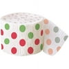 Red and Green Polka Dot Crepe Paper Christmas Streamers, 30ft