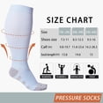 thumbnail image 2 of 1Pairs Plus Size Compression Socks for Women& Men 15-20mmHg Wide Calf Knee High Socks, 2 of 7