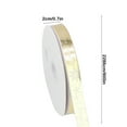 thumbnail image 3 of CuiLiyq 75 Ft Polyester Hot Stamping Christmas Gift Ribbon, Christmas Day Decoration Ribbon Holiday Decoration, Christmas Bow Outdoor Decoration (Gold), 3 of 6