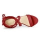 thumbnail image 4 of Sandalias con Cordones Entrecruzadas Allegra K Tacones de Bloque medio Mujer Rojo 38, 4 of 7