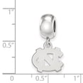 thumbnail image 2 of 925 Sterling Silver Rh-p LogoArt University of North Carolina XS Dangle Bead Charm Pendant; for Adults and Teens; for Women and Men, 2 of 2