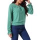 thumbnail image 4 of Camisetas casuales simples de manga larga con cuello redondo y puños fruncidos de INSPIRE CHIC para moda de otoño e invierno, 4 of 5