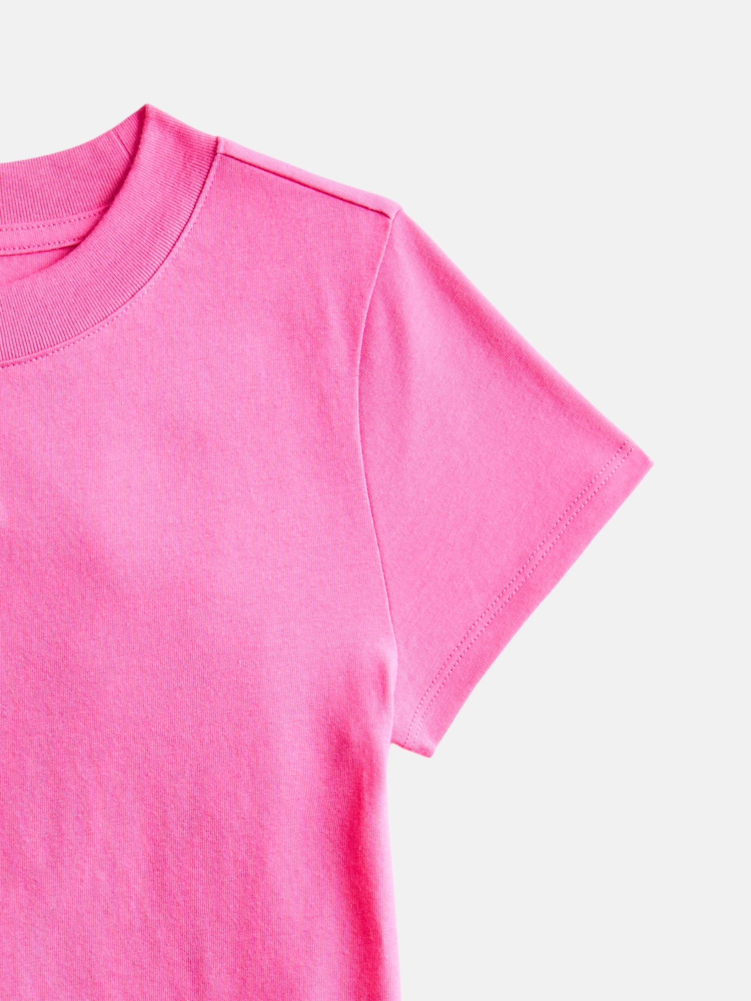 Wonder Nation Girls' Embroidered Icon Tee with Short Sleeves, Sizes 4-18 & Plus