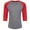 Vintage Red Sleeves/ Premium Heather Body, variant on Next Level Apparel 6051 - 3/4 Sleeve Raglan Tee
