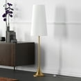 thumbnail image 3 of Evelyn&Zoe Mid-Century 60 in 1-Light Adjustable Height Floor Lamp, Gold, 3 of 10