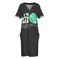 thumbnail image 4 of Bonita camiseta del Día de la Tierra: No existe el Planeta B. Vestido holgado con bolsillos. Vestidos de lujo. Vestidos de ceremonia., 4 of 7