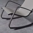 thumbnail image 3 of Modway Traveler Mesh Fabric & Aluminum Patio Rocker in Black, 3 of 7