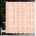thumbnail image 4 of Ambesonne Peach Shower Curtain, Soft Toned Victorian Lattice, 69"Wx70"L, Pale Peach and Pink, 4 of 5