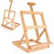 thumbnail image 1 of Caballete de mesa de madera resistente con marco en H que sostiene lienzos de hasta 23", caballete de mesa de artista de madera de haya ajustable para pintar lienzos, para adultos y principiantes, 1 of 4