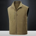 thumbnail image 5 of UVEASISHA Mens Lightweight Work Vest Big and Tall Casual Cargo Vest Outdoor Sleeveless Lapel Zip up Jackets with Pockets Khaki 3XL, 5 of 7