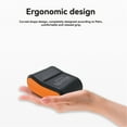 thumbnail image 3 of H22 Orange Wireless Thermal Receipt Printer - 80mm/s High-Speed, 203 DPI Resolution, Ink-Free Printing Tool with Bluetooth 5.0, 1500mAh Battery, USB-C Interface, US Plug (100-240V) - Portable for, 3 of 7