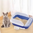 thumbnail image 7 of Enclosed Cat ,Semi-Open Anti-Splashing Cat ,Durable High Side Sifting Toilet for Small Cats,Easy to Clean Medium Blue, 7 of 7