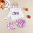 thumbnail image 2 of HCNTES Baby Girl Clothes Newborn Infant Baby Girl Halloween Clothes Set Pumpkin Romper+Pumpkin Print Skirt 4Pcs Sets Halloween Baby Clothes, 2 of 6