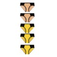 thumbnail image 4 of IROINNID Hiphuggers Underwear For Women At Hip 5PC Patchwork Briefs Quick-dry Comfy Contrast Color Soft Panties, 4 of 8