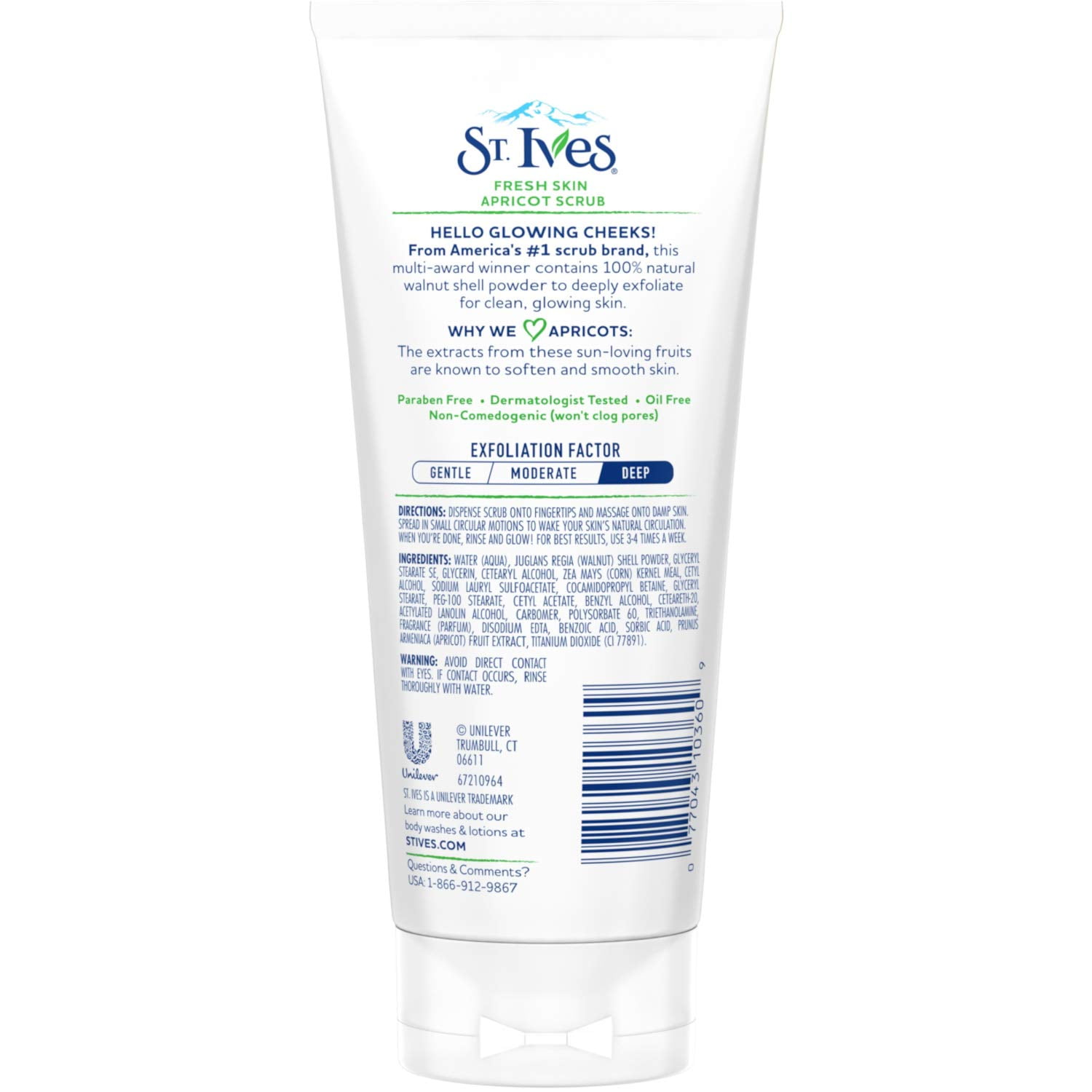 St. Ives Blackhead Clearing Facial Scrub, Green Tea, 6 Oz (8 Pack) (Bundle)