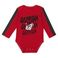 thumbnail image 2 of Infant Outerstuff Red/Black Georgia Bulldogs Double Down Bodysuit and Pants 3-Piece Set, 2 of 7