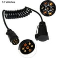 thumbnail image 3 of 7-7 Pin Trailer Extension Cord 2M Wiring Caravan Socket Spiral Extension Cord, 3 of 5