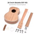 thumbnail image 4 of Ukulele 26 Inch Ukulele DIY Kit Tenor Ukelele 4 String Hawaii Guitar DIY Set Zebra Wood Panel Rosewood Fingerboard with Pegs Strings Bridge Nut End Pin Screws, 4 of 6