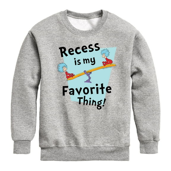 Dr. Seuss - Recess Is My Favorite Thing - Toddler And Youth Crewneck Fleece Sweatshirt