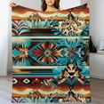 thumbnail image 3 of WHKANG Western Decor Throw Blanket Aztec Plush Blanket Cowboy Cowgirl Southwestern Sherpa Blanket Kids Adult Rustic Farmhouse 60x80in, 3 of 6