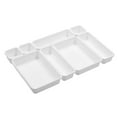 thumbnail image 2 of PENGXIANG 8PCs Organizer Bin Pack Drawer Storage Tray Dividers Interlocking Drawer Separators for Kitchen Bathroom Makeup Office Vanity, 2 of 8
