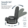 thumbnail image 6 of Best Choice Products 360-Degree Swivel Gaming Floor Chair w/ Armrest Handles, Foldable Adjustable Backrest - Dark Gray, 6 of 10