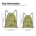 thumbnail image 2 of Kdxio Sage Green With Sunflowers Print Drawstring Backpack Bag,Waterproof Draw String Back Sack, Gym Drawstring Bags Swim Bag For Unisex, 2 of 5